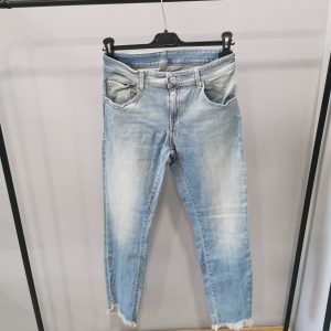 Jeans tg40 donna fondo con frangia