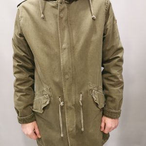 Parka RIfle tgL verde con imbottitura estraibile in pile 