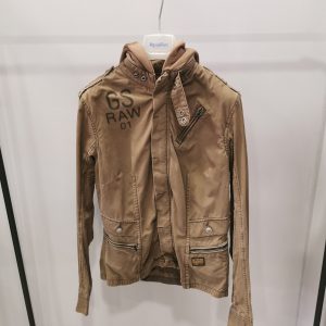 Giubbotto G Star donna tgL in cotone 100% cappuccio in felpa marroncino