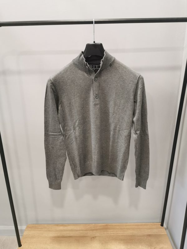 Maglia lupetto con bottoni tgM grigio