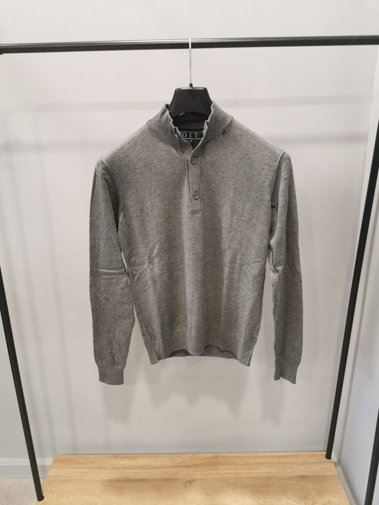 Maglia lupetto con bottoni tgM grigio