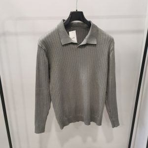 Maglia polo a coste tg M grigio