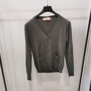 Maglia scollo V tgM grigio