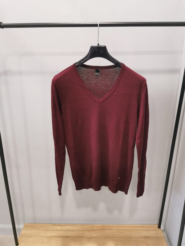 Maglia collo aV donna tgXL bordeaux