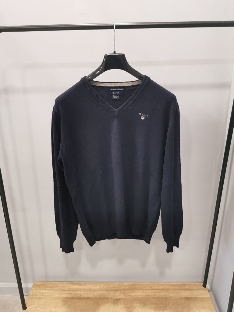 Maglia collo a V uomo tgL blu