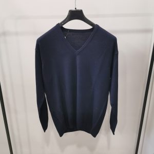 Maglia collo a V tgXL blu